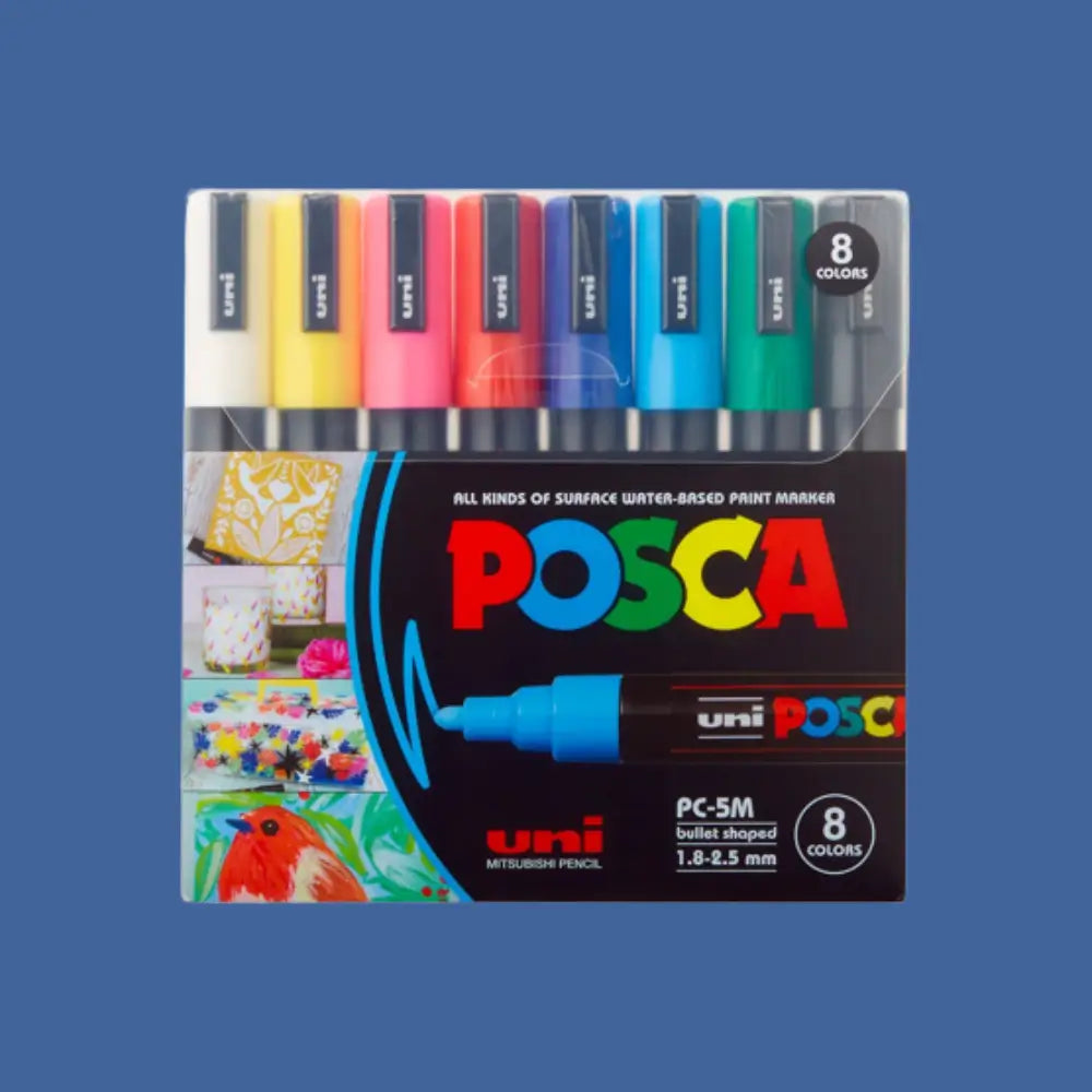 UNI Posca Marker PC-5M Etui 8 Stk. assortiert