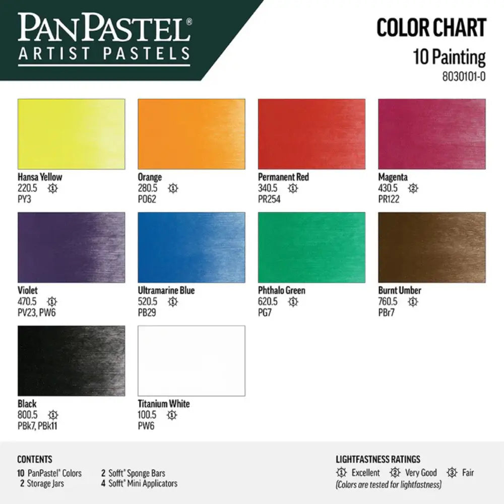 PANPASTEL® Ultra Soft Künstlerpastellfarben - 10er-Set