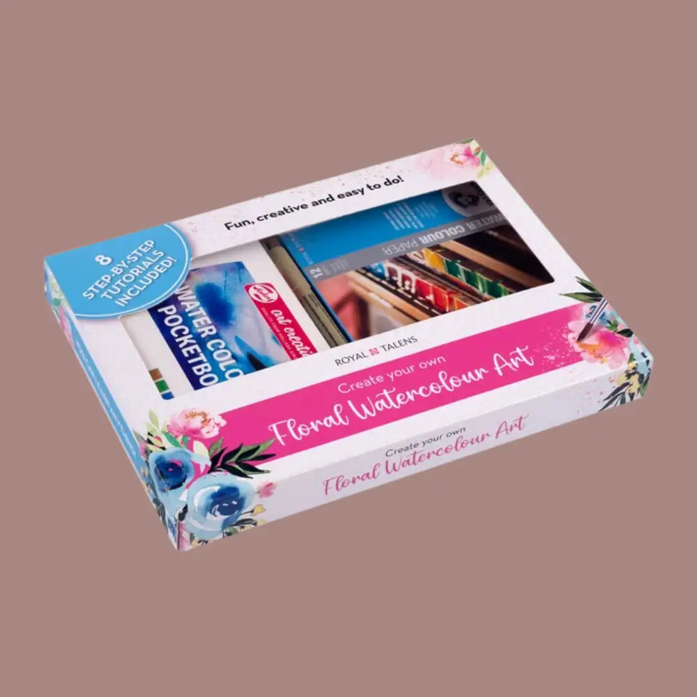 Aquarell-Set mit Blumenmotiv
