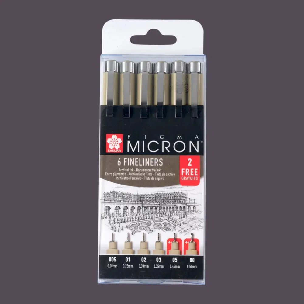 PIGMA® Micron™ Set 4+2 schwarz