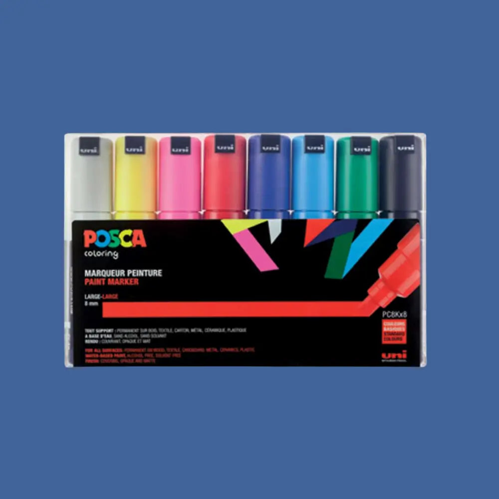 UNI Posca Marker PC-8K Etui 8 Stk. assortiert