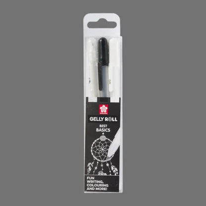 Gelly Roll, 3er-Set (Transparent, Schwarz, Weiss)