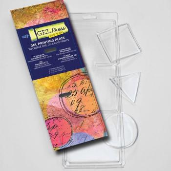 Monoprint Druckplatten Set - Kreis, Quadrat, Dreieck