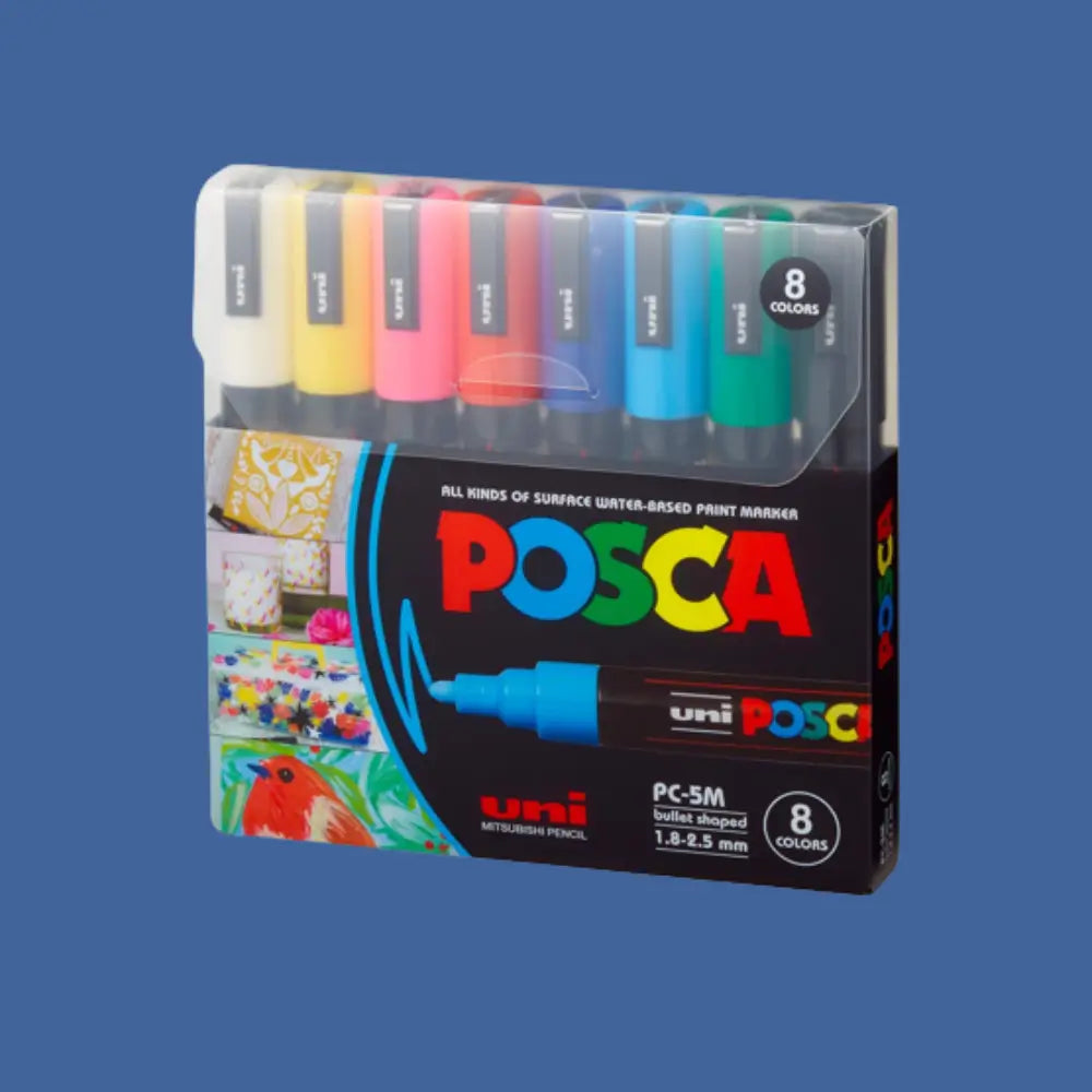UNI Posca Marker PC-5M Etui 8 Stk. assortiert