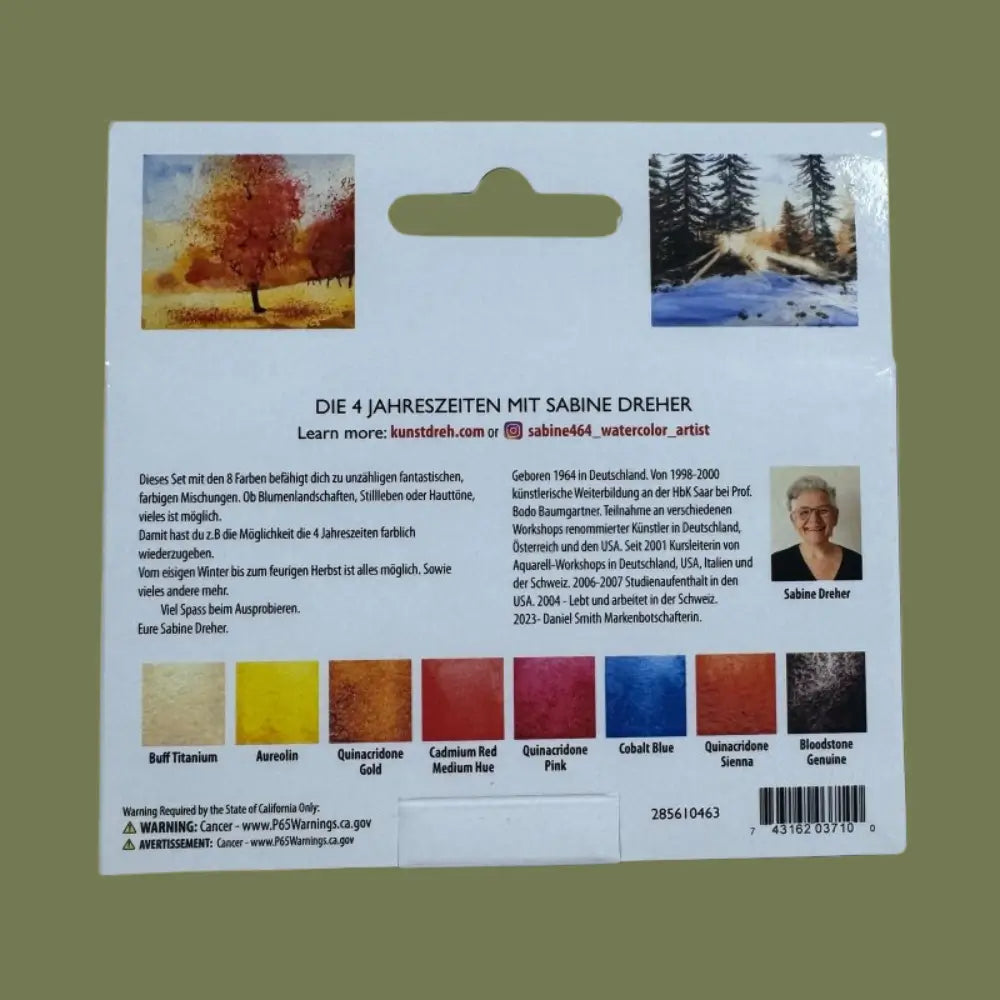 Die 4 Jahreszeiten mit Sabine Dreher - Set mit 8 Aquarelltuben à 5ml