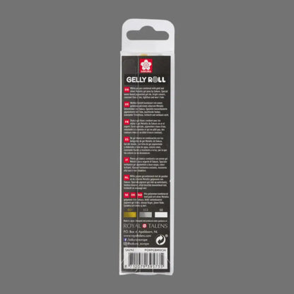 Gelly Roll, 3er-Set (Gold, Silber, Weiss)